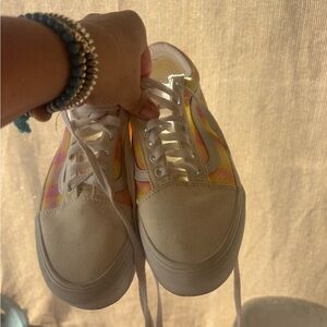 Vans Women's Sneakers in Cream and Yellow